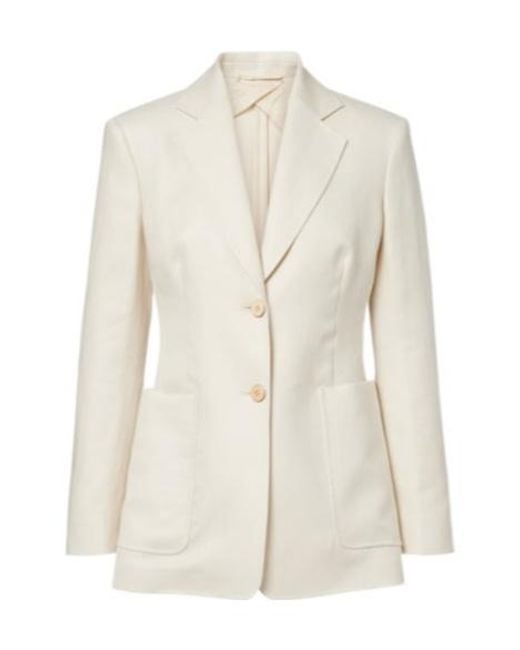 Max Mara White Linen Suit Jacket
