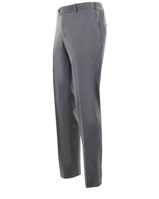 PT01 Gray Pt Torino Elastic-Waist Trousers for men