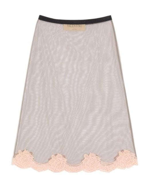 Valentino Brown Tulle Skirt