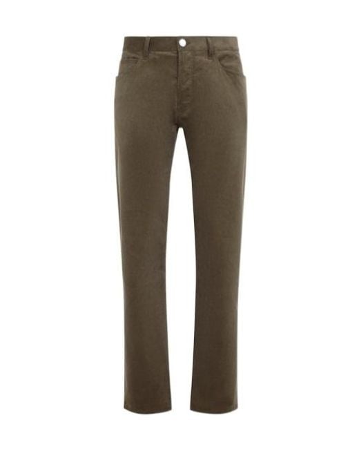 Giorgio Armani Gray 5 Pockets Straight-Leg Trousers for men