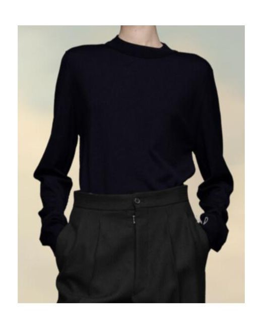 Maison Margiela Blue Long-Sleeved Crewneck Jumper