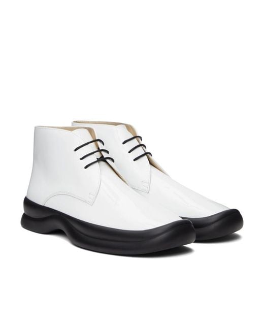The Row White Logo Logo Boots