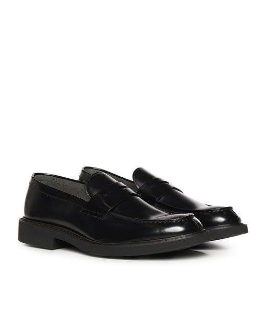 Doucal's Black Penny Loafers for men