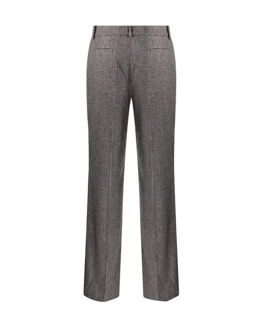 P.A.R.O.S.H. Gray Checked Trousers
