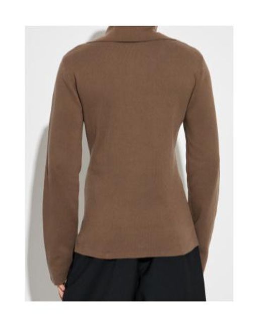 Entire studios Brown Lapel Sweater for men