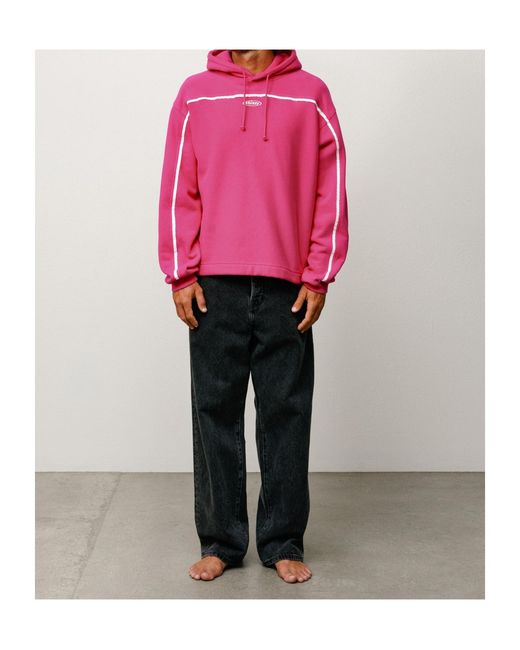 Stussy Pink Oval Pullover Hoodie for men