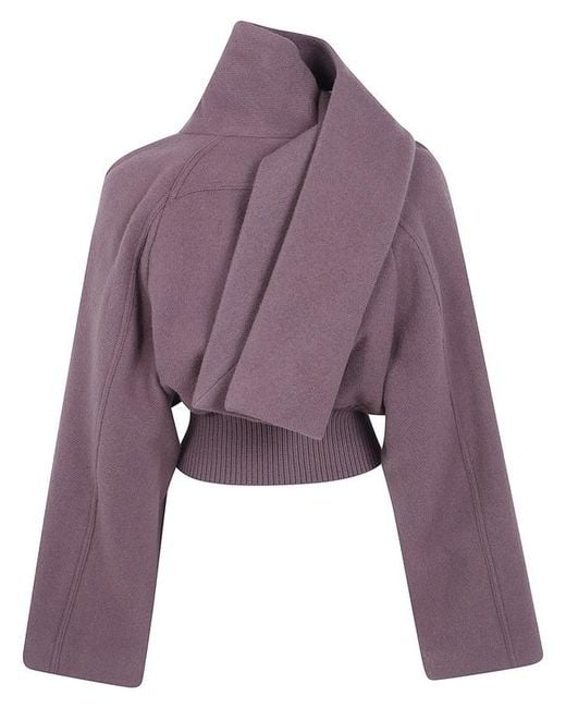 Rick Owens Purple Long-Sleeve Casual Jacket