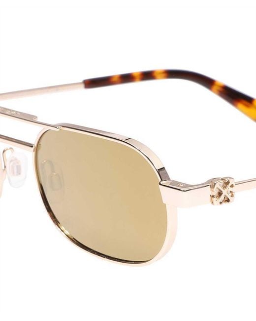 Off-White c/o Virgil Abloh Metallic Vaiden Oval Frame Sunglasses for men