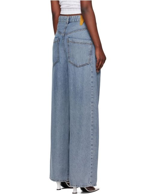 DARKPARK Blue Ines Fold Over Denim Jeans