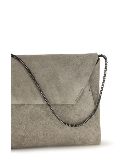 Brunello Cucinelli Natural Chain Strap Shoulder Bag
