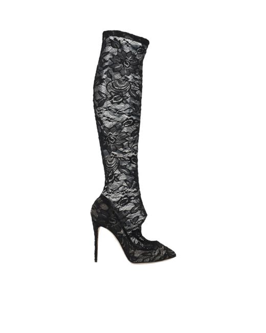 Dolce & Gabbana Black Solid Color Long Boots