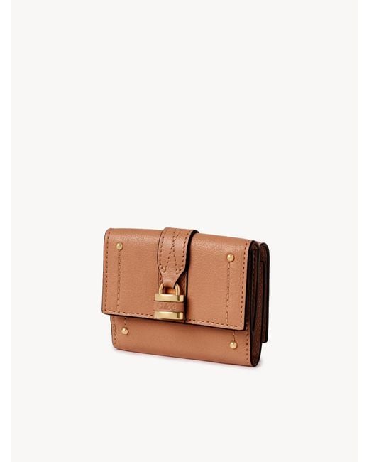 Chloé Brown Chloé Mini Paddington Tri-Fold Wallet