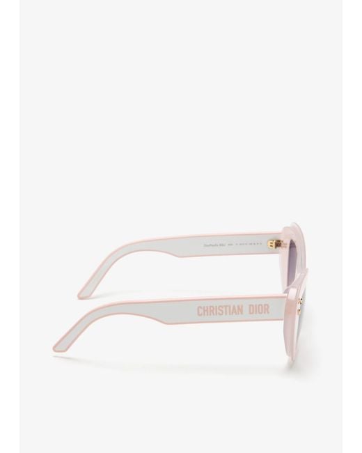 Dior White Full-Rim Sunglasses