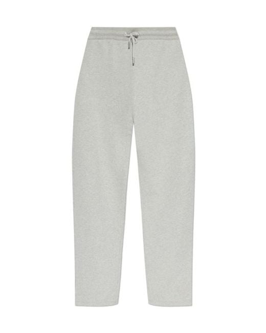 AMI Gray Drawstring Wide-Leg Trousers for men