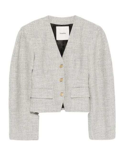 Nanushka Gray Kiyo Jacket