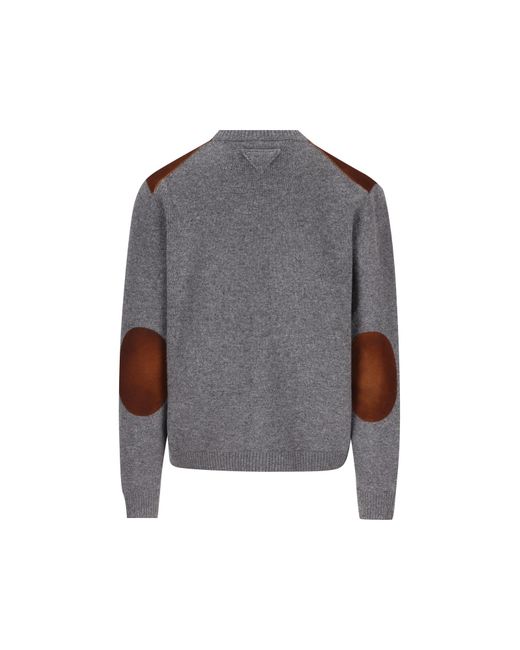 Prada Brown Long-Sleeve Cardigan for men