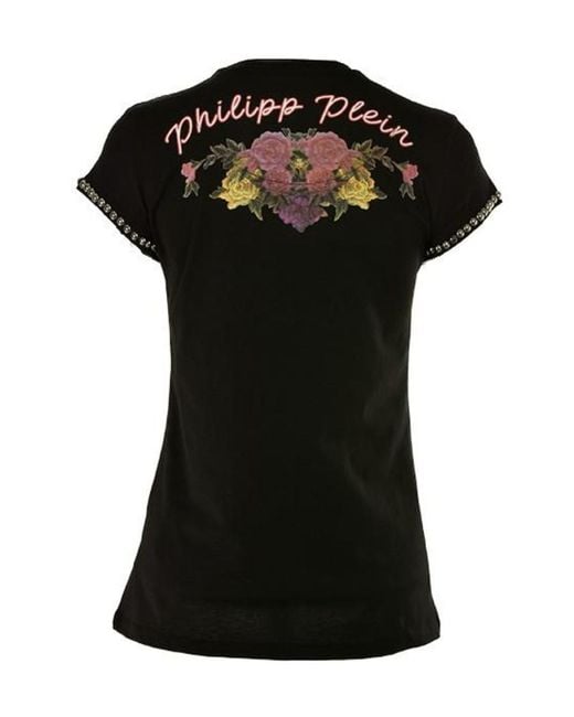 Philipp Plein Black Printed T-Shirt