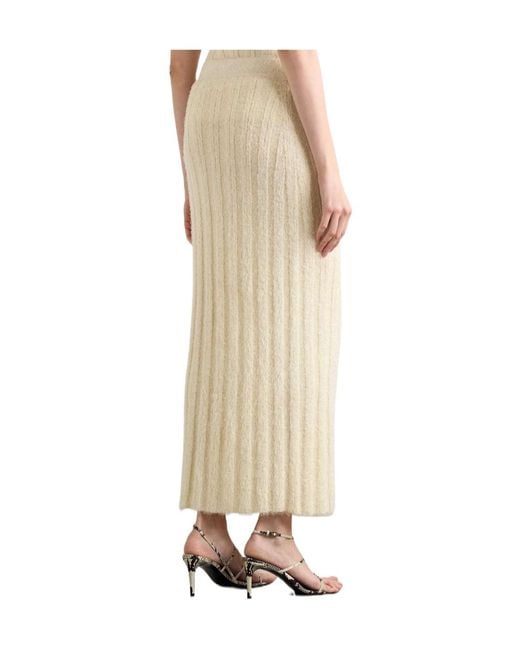 Khaite White Claire Midi Skirt