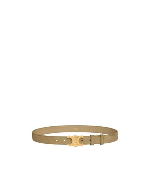 Céline Metallic Triomphe Belt 25Mm