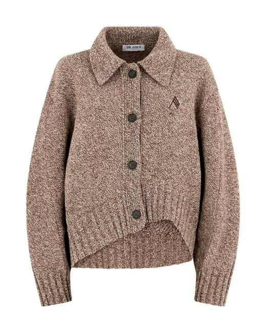 The Attico Brown Wool & Cashmere Cardigan