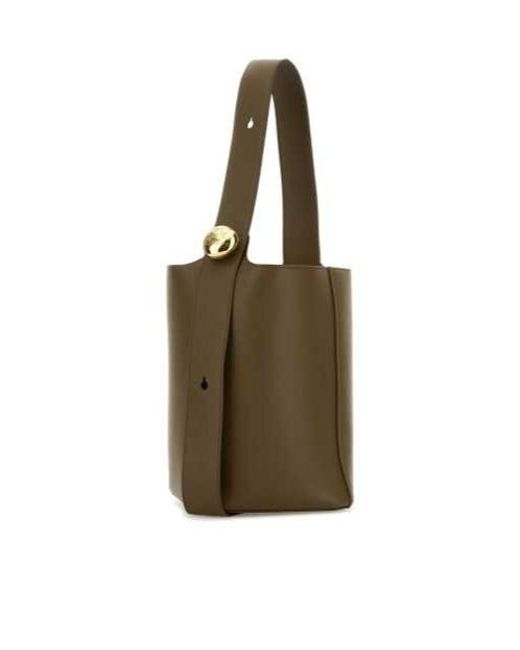 Loewe Green Medium Pebble Bucket