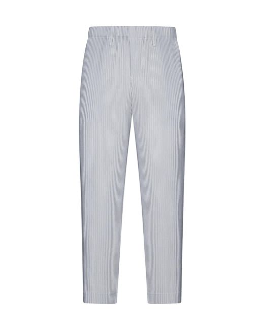 Issey Miyake Gray Homme Plissé Pleated Trousers for men