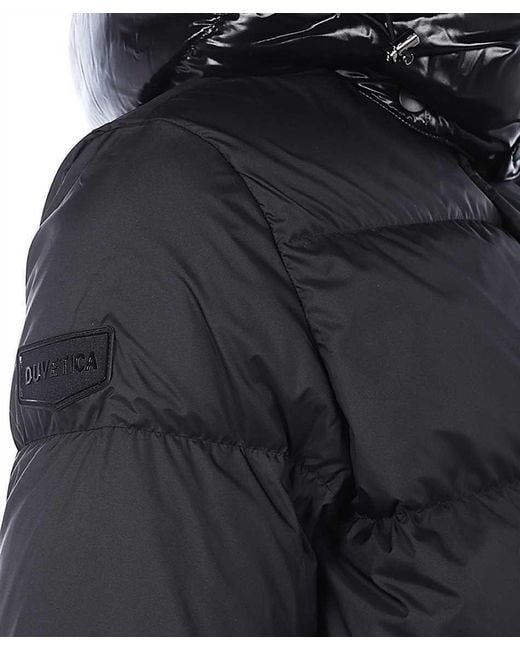 Duvetica Black Quilted Long-Sleeved Down Jacket for men