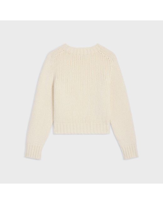 Céline White Crewneck Sweater