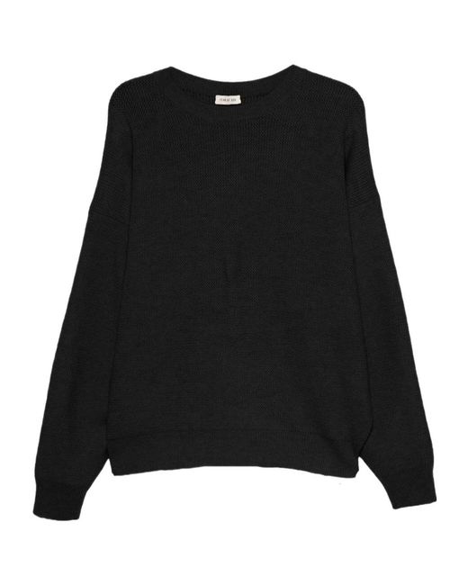 Fear Of God Black Ribbed-Knit Crewneck Jumper for men