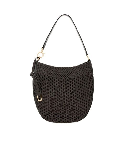 Ferragamo Black Hobo Bag (M)