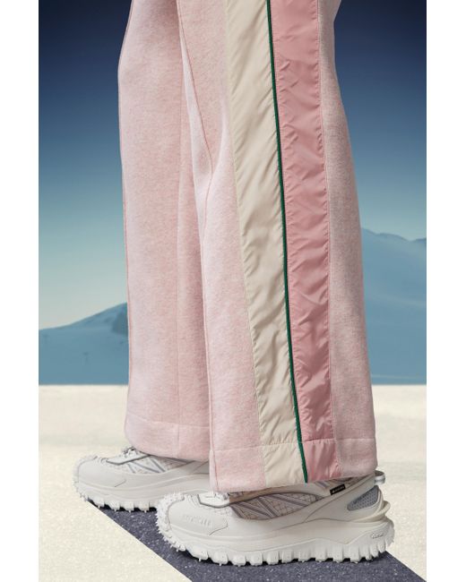 Moncler Pink Grenoble Drawstring Wide Leg Trousers