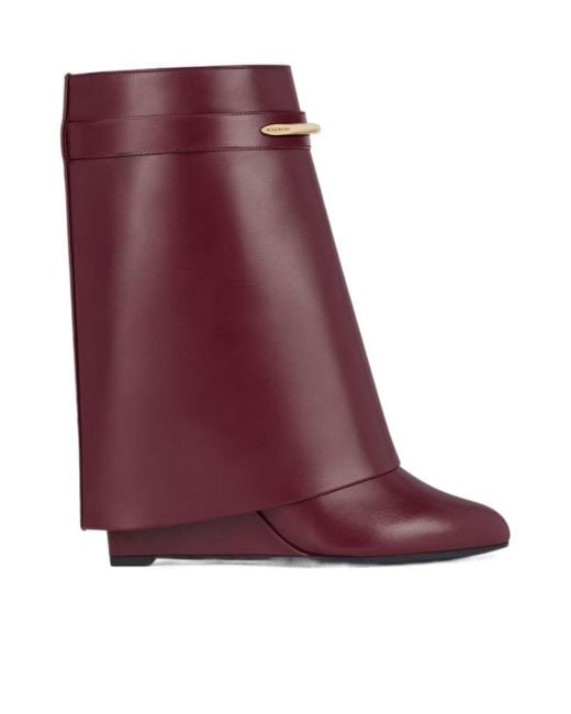Givenchy Purple Shark Ankle Boots