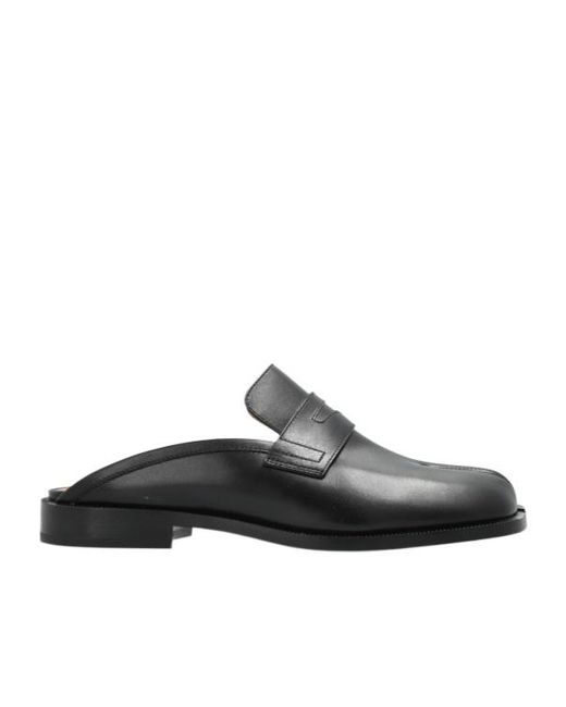 Maison Margiela Black Tabi Toe Slip-On Mules