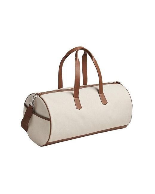 Boss Natural Leather-Trim Holdall Bag for men