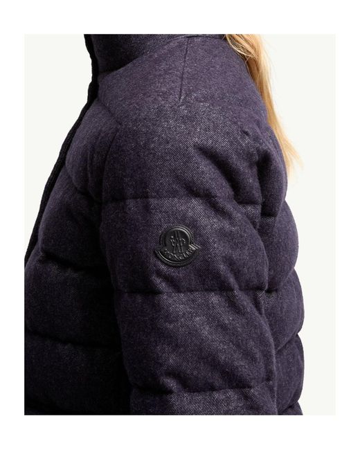 Moncler Blue Bessettez Cotton Short Down Jacket