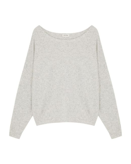 American Vintage White Long-Sleeved Pullover