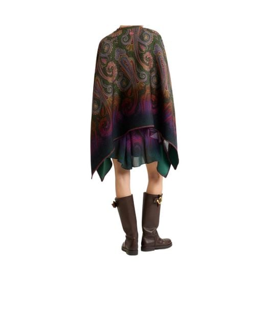 Etro Green Printed Shawl