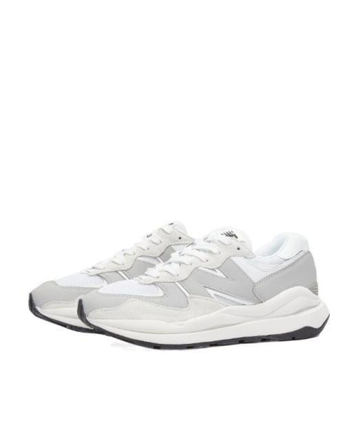 New Balance White Logo Low-Cut Sneakers for men