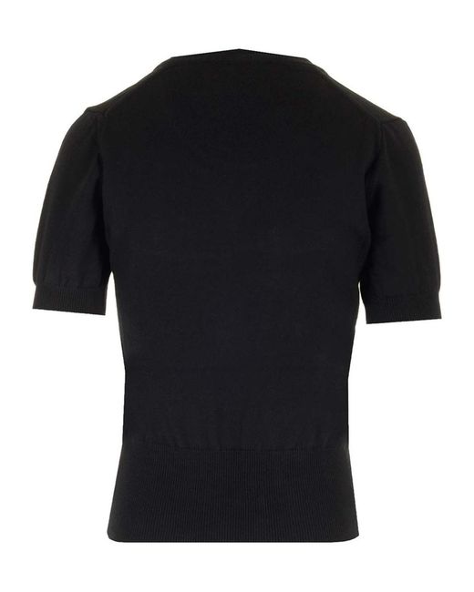 Vivienne Westwood Black Orb Embroidered Knitted Top