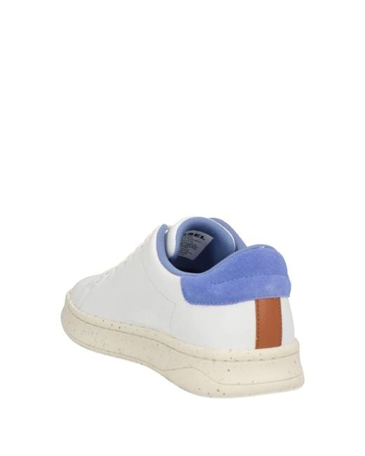 DIESEL White Multi-Color Low-Top Sneakers