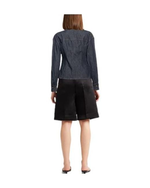 Brunello Cucinelli Blue Denim Long Sleeve Shirt