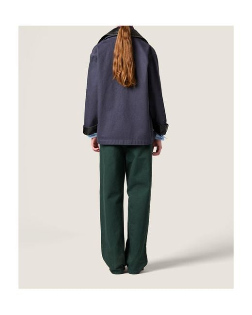 Miu Miu Blue Patch-Pocket Denim Jacket
