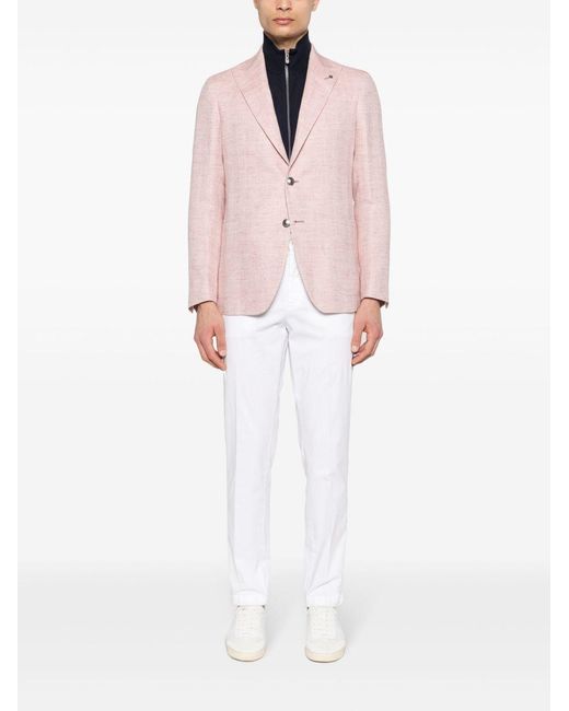 Brunello Cucinelli Blue Long Sleeved Zip-Up Cardigan for men
