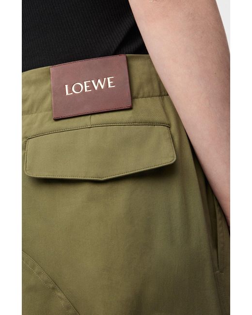 Loewe Green Mid-Rise Cargo Trousers