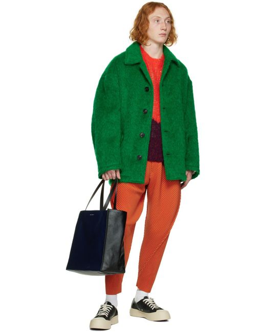 Marni Blue Logo Print Tote Bag for men