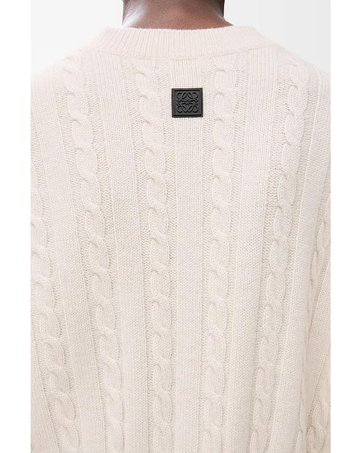 Loewe White Anagram Patch Cropped Jumper