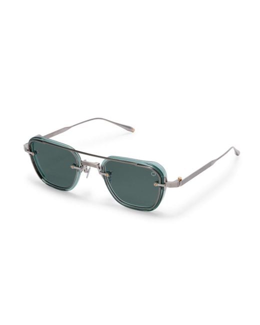 Akoni Green Jura Geometric-Frame Sunglasses for men