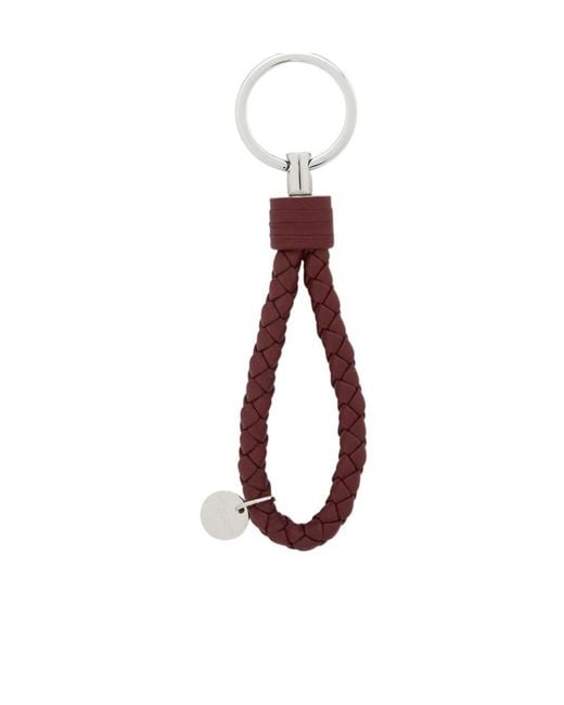 Bottega Veneta Red Intrecciato Key Ring