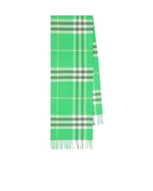 Burberry Green Plaid Scarf