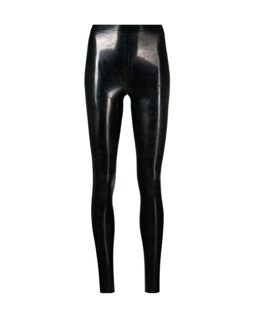 Versace Black High-Waist Tapered Leg Leggings